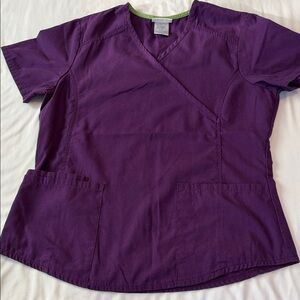 Scrubstar Women's Deep Purple Crossover Scrub Top